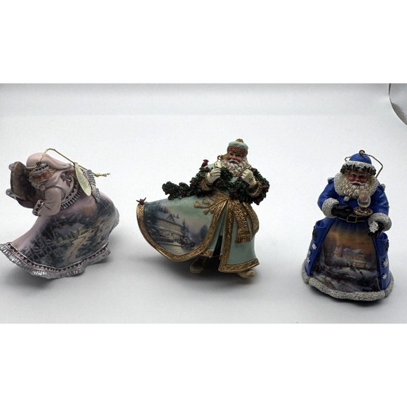 Thomas Kinkade Old World Santa Ornament Set #2 - Picture 1 of 15